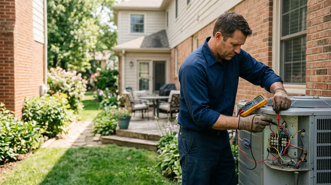 HVAC technician working near Lancaster, OH